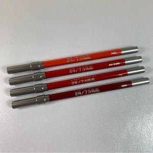 Urban Decay Lip Liner Bundle of 4: Bang, Bad Blood, 714, & Gash NWOB